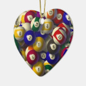 BILLARDKUGEL-WEIHNACHTSverzierung Keramikornament (Links)