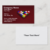 Billardkugeln 3D Visitenkarte (Vorne/Hinten)