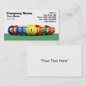 Billardkugeln 3D Visitenkarte (Vorne/Hinten)