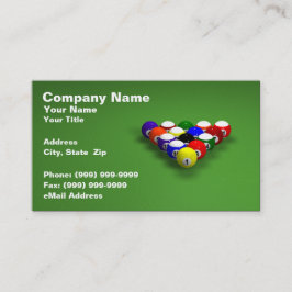 Billardkugeln 3D Visitenkarte
