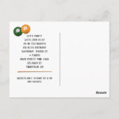 Billardkugeln 65. Geburtstagspostkarte Postkarte (Rückseite)