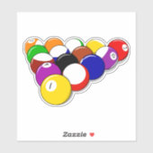 Billardkugeln, Achtkugel Aufkleber (Blatt)