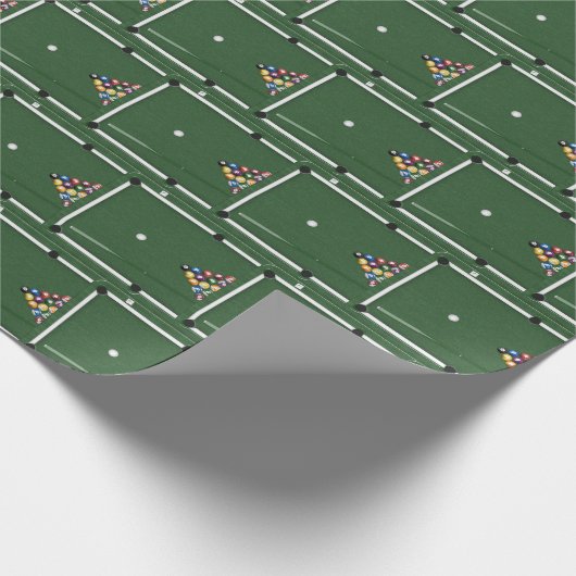 Billardkugeln auf Billardtisch Geschenkpapier (Ecke)