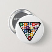 Billardkugeln im Dreieck: Button (Vorne & Hinten)