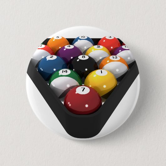 Billardkugeln im Dreieck: Button (Vorderseite)