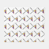 Billardkugeln und Queues Fleecedecke (Vorderseite (Horizontal))