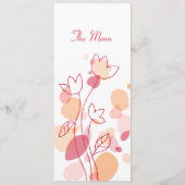 Billardmenü der modernen Blume Menükarte (Vorderseite)