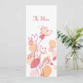 Billardmenü der modernen Blume Menükarte (Stehend Vorderseite)