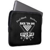 Billardmotto mit Cues & Balls Laptopschutzhülle (Vorne Rechts)