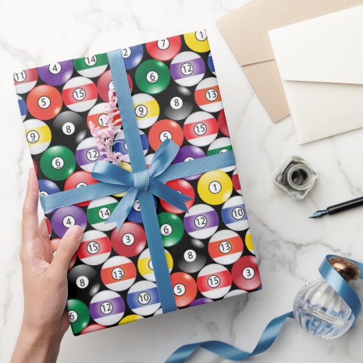 Billardmuster für Solid und Stripe Geschenkpapier (Schenken)