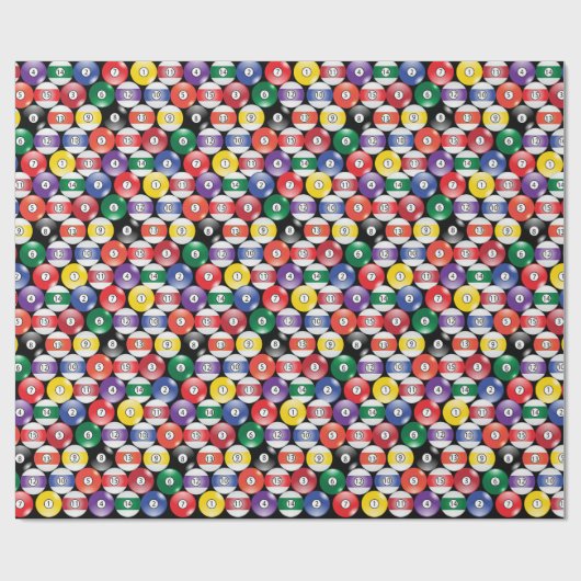 Billardmuster für Solid und Stripe Geschenkpapier (Flach)