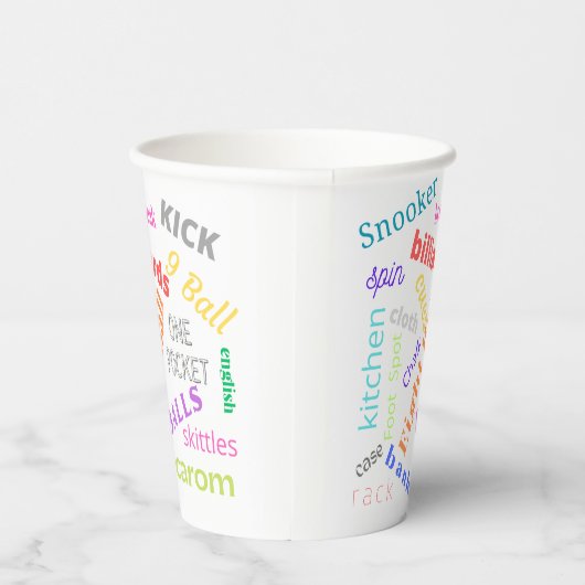 Billardpapier-Becher Pappbecher (Rechts)