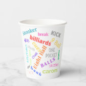 Billardpapier-Becher Pappbecher (Vorderseite)