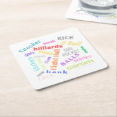 Billardpapier-Untersetzer Rechteckiger Pappuntersetzer (angewinkelt)