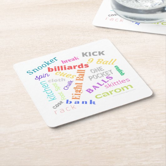 Billardpapier-Untersetzer Rechteckiger Pappuntersetzer (angewinkelt)