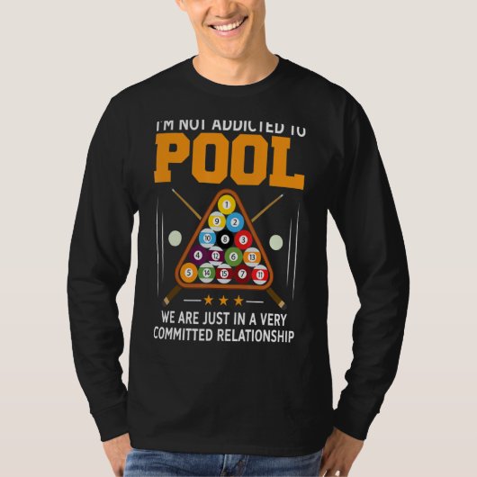 Billardplayer für Coole Männer T-Shirt (Vorderseite)