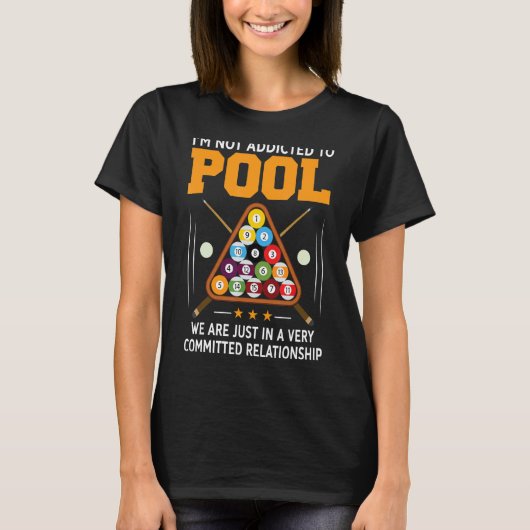 Billardplayer für Coole Männer T-Shirt (Vorderseite)