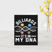 Billardplayer in meiner DNA Funny Pool Billiard Karte (Gelbe Blume)