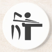 Billardpoolspieler Getränkeuntersetzer (Vorne)