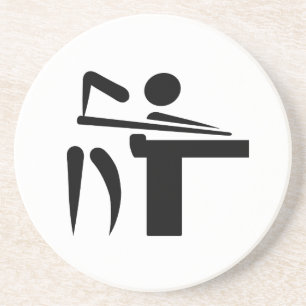 Billardpoolspieler Getränkeuntersetzer