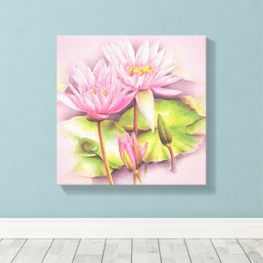 Billardprint Leinwand in Rosa (Insitu (Holzboden))