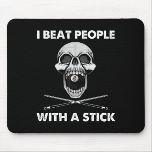 Billards, die ich Leute mit einem Stick Skull Eigh Mousepad