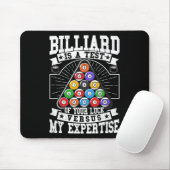 Billards Expertise 8 Ball Men Women. Funny Pool B Mousepad (Mit Mouse)