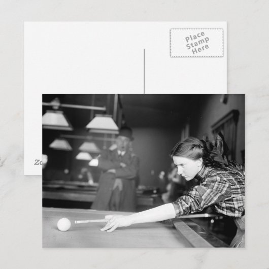 Billards Game, 1910 Postkarte (Vorne/Hinten)