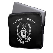 Billards mit Leidenschaft für den Wettbewerb genie Laptopschutzhülle (Vorderseite Links)
