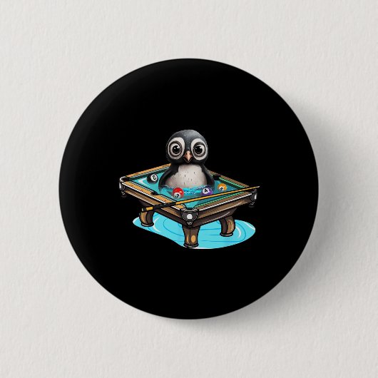 Billards Penguin Hustler Pool Snooker Pop spielen Button (Vorderseite)
