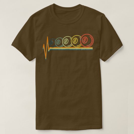 Billards Pool Acht 8 Heartbeat Geschenke T-Shirt (Design vorne)