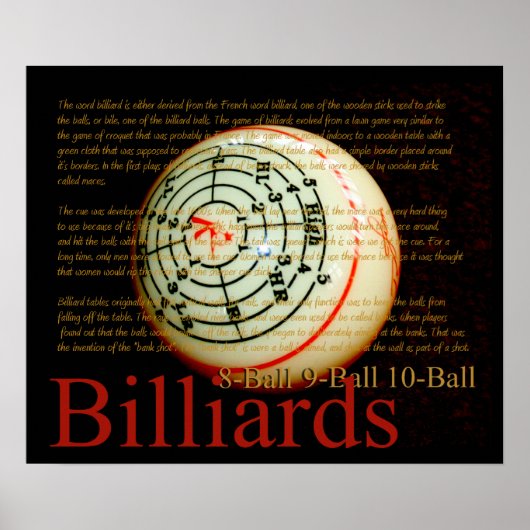 Billards Poster (Vorne)