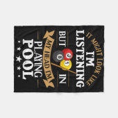 Billards Snooker Pool Game Player Sportwettkampf Fleecedecke (Vorderseite (Horizontal))