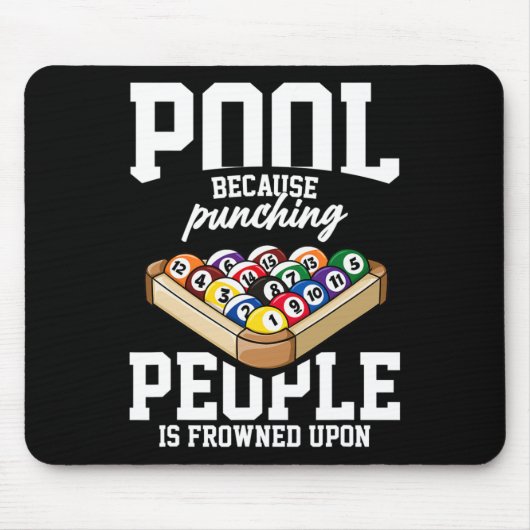 Billards Snooker Pool Game Player Sportwettkampf Mousepad (Vorne)