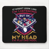 Billards Snooker Pool Game Player Sportwettkampf Mousepad (Vorne)