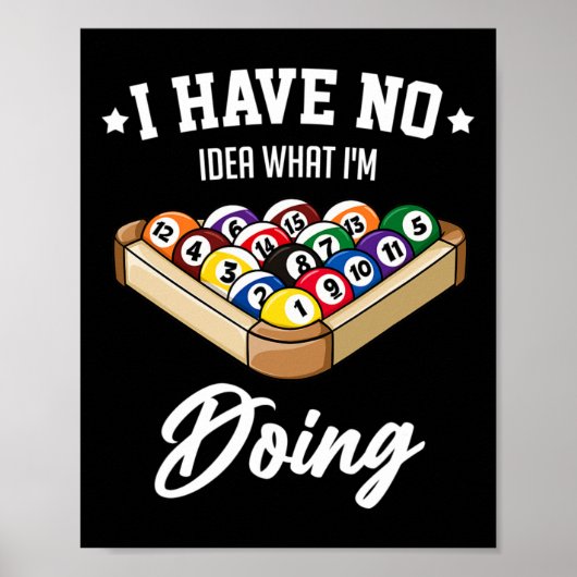 Billards Snooker Pool Game Player Sportwettkampf Poster (Vorne)