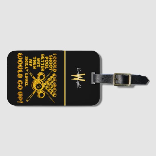 Billards Sprichwort über Qualifikationsniveau und Gepäckanhänger (Vorderseite (Horizontal))