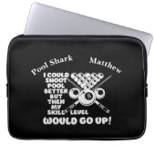 Billards Sprichwort über Qualifikationsniveau und Laptopschutzhülle (Vorderseite)