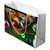 Billardspiel Große Geschenktüte (Rückseite Schrägansicht)