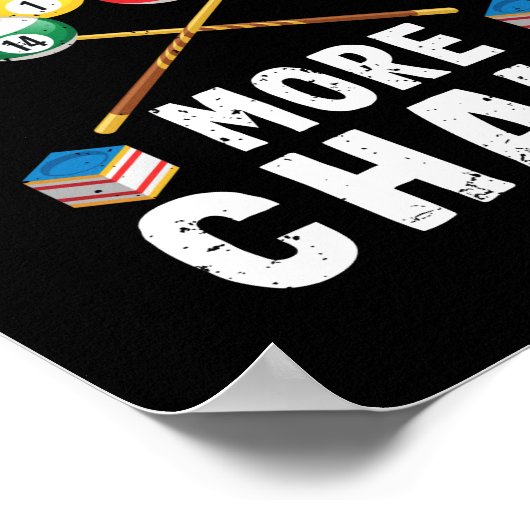 Billardspieler Billard 8-Ball Billard Poster (Ecke)