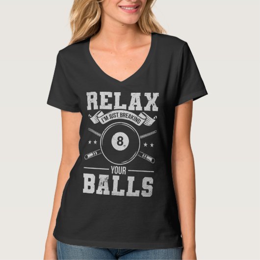 Billardspieler & Billard Pool Spiel T-Shirt (Vorderseite)
