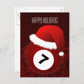 Billardspieler Holiday Gruß Feiertagspostkarte (Vorne/Hinten)