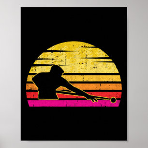 Billardspieler Retro Vintage Sport Pool Snooker Poster