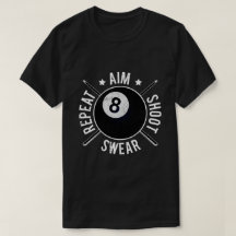 Billardspieler Ziel Schießen Wiederholen 8 Ball Bi