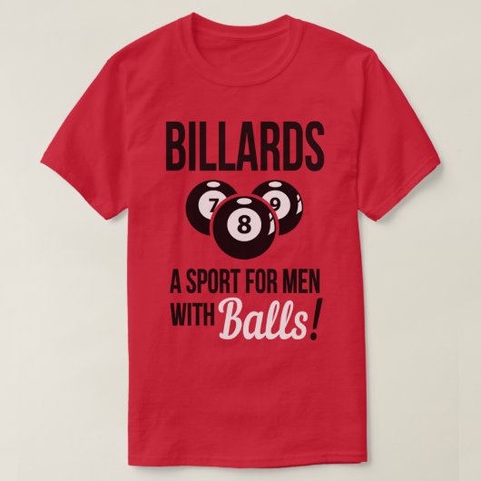 Billardsport mit Kugeln T-Shirt (Design vorne)