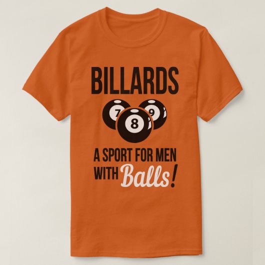 Billardsport mit Kugeln T-Shirt (Design vorne)