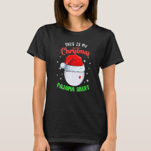 Billardstoßball Das ist mein Weihnachts-Schlafanzu T-Shirt