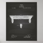 Billardtisch 1884 Patentart - Halbpension Poster (Vorne)