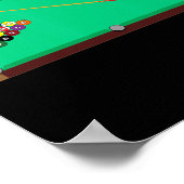 Billardtisch - Coole Billard T Shirt Poster (Ecke)