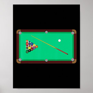 Billardtisch - Coole Billard T Shirt Poster
